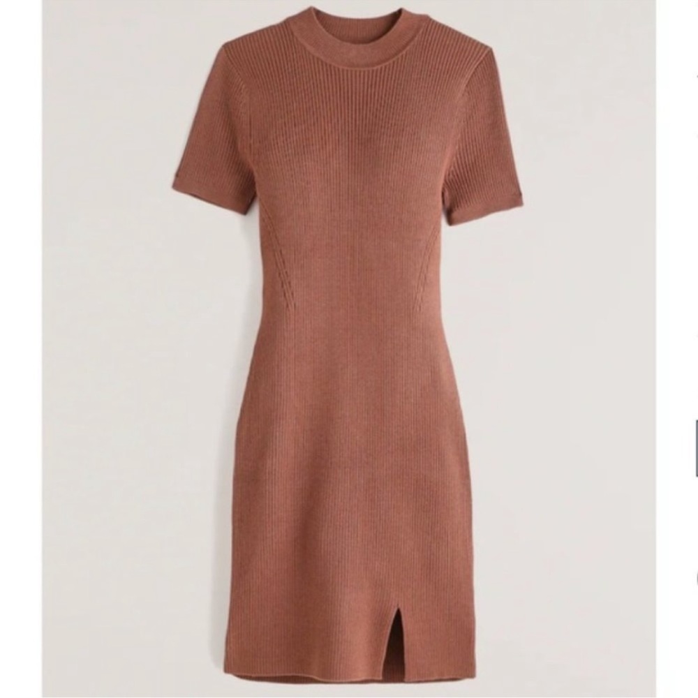 Abercrombie & Fitch Mock-neck Mini Sweater Dress XS